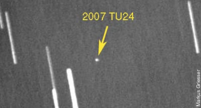 Fotografische Aufnahme des Asteroiden