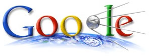 Google-Logo mit Sputnik