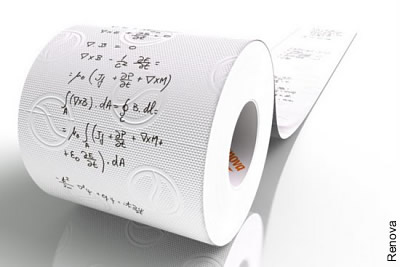 Toilettenpapier mit Maxwell-Gleichungen