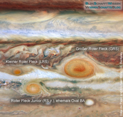 Hubble Space Telescope: 3 roten Flecken auf Jupiter