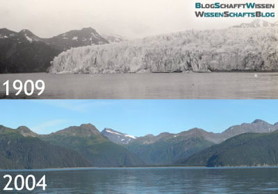Vergleich: McCarthy Glacier 1909 und 2004 Vergleich: McCarthy Glacier 1909 und 2004